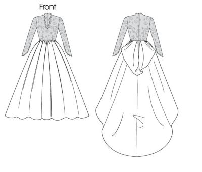 Strih Butterick na svadobné šaty veľ. 32-40 B5731-A5 (1)