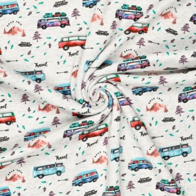 Alpenfleece v žíhanej šedej farbe s digitálnou potlačou 22384/960 (5)