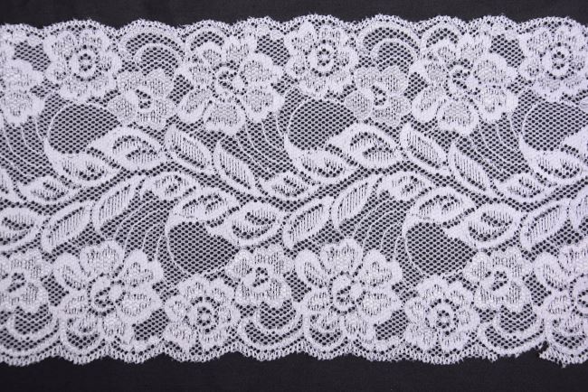 Elastická čipka v bielej farbe 15,5 cm I-HG0-R2323-101