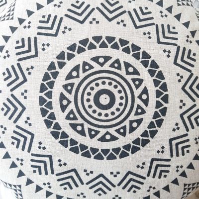 Obliečka na vankúš z Bali v béžovej farbe s potlačou mandál o vel.55 cm BALI04 (2)