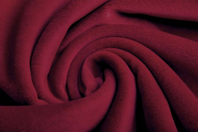 Bavlnený zamat v tmavo červenej farbe DS-PAR2510