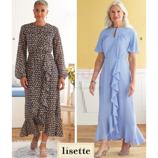 Strih Butterick na dámske dlhé šaty vo veľ. 32-40 B6823-A5