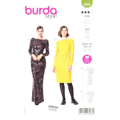 Strih na spoločenské a puzdrové šaty vo veľ. 34-44 6068