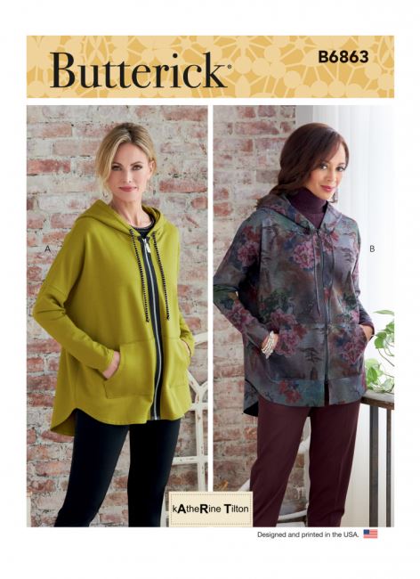 Strih Butterick na mikinu veľ. XS-XXL B6863-A