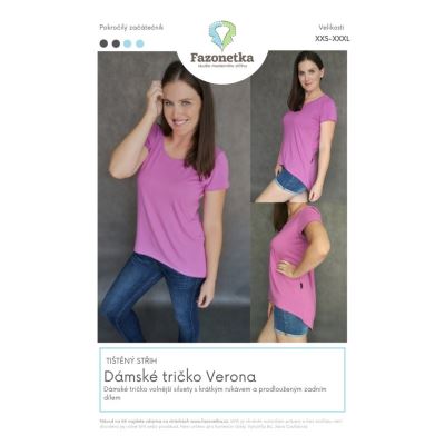 Tlačený strih Fazonetka na dámske tričko Verona vo veľ. XXS-XXXL FA057