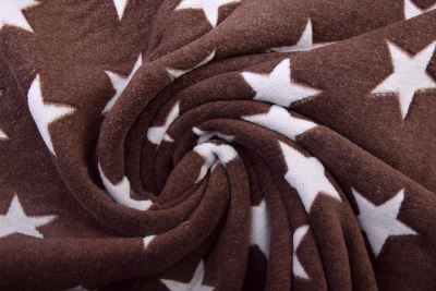 Wellness fleece v hnedej farbe so vzorom hviezdičiek S2458R-3688 (4)