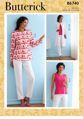 Strih Butterick na dámsky komplet vo veľ. 42-50 B6740-F5