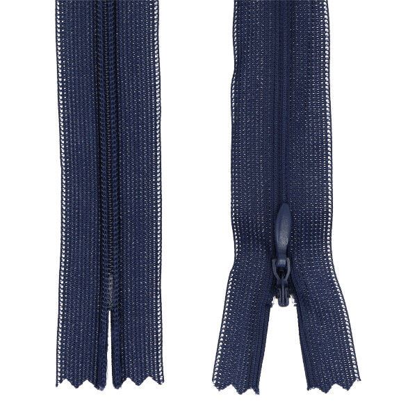 Skrytý zips v tmavo modrej farby 18cm I-3W0-18-330
