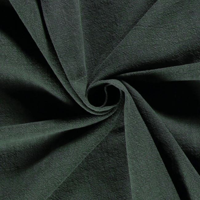 Praný ľan stonewashed v tmavo zelenej farbe 02155/200K