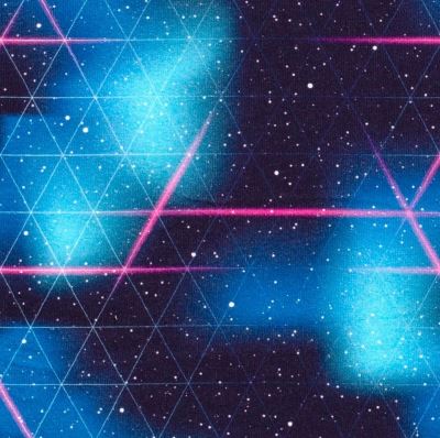 Počesaná teplákovina s digitálnou potlačou geometrických tvarov a hviezdneho neba 20531/00 (2)