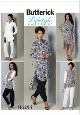 Strih Butterick na dámske oblečenie vo veľkosti 42-50 B6294-F5