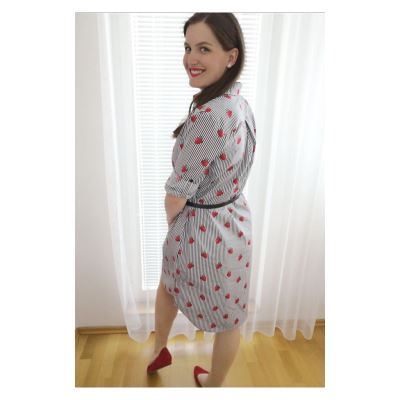 Tlačený strih Fazonetka na dámske košeľové šaty vo veľ. XXS-XXXL FA005 (1)