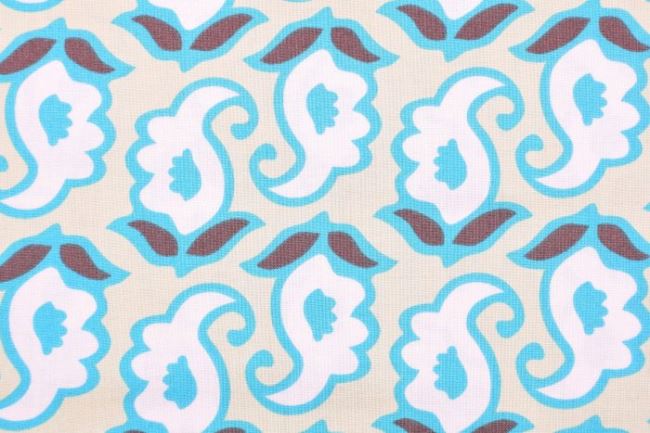 Americká bavlna na patchwork s retro ornamentmi 199PYOPM/97