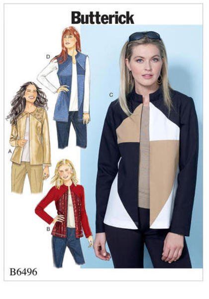 Strih Butterick na dámsku bundičku vo veľkosti 34-42 B6496-A5