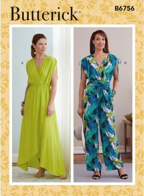 Strih Butterick na dámske šaty a overal vo veľkosti 40-48 B6756-E5