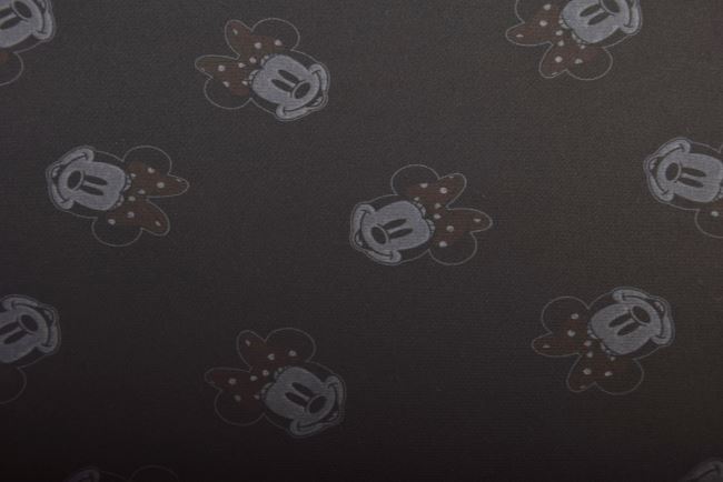 1 m strečového úpletu v čiernej farbe s potlačou Minnie DS-KUP91