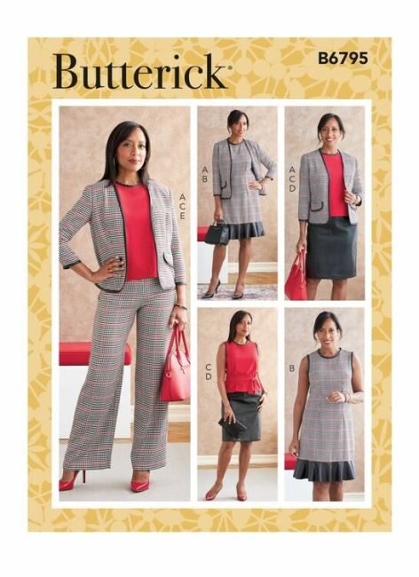 Strih Butterick na dámsky komplet vo veľ. 42-50 B6795-F5