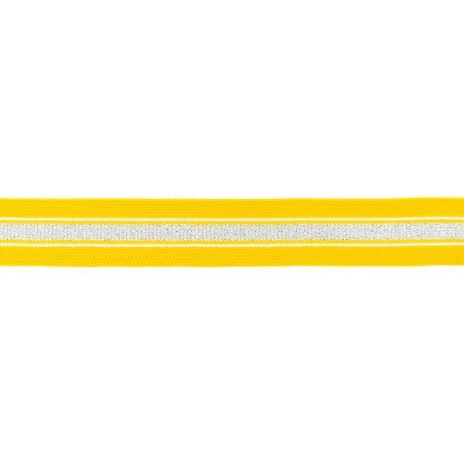 Lampas s lurexom v žltej farbe 32731