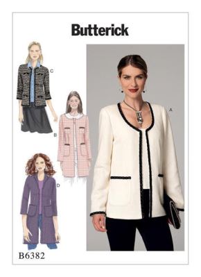 Strih Butterick na dámske vrecko vo veľkosti 32-40 B6382-A5