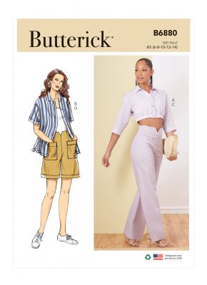 Strih Butterick na dámske nohavice a triko vo veľ. 32-40 B6880-A5