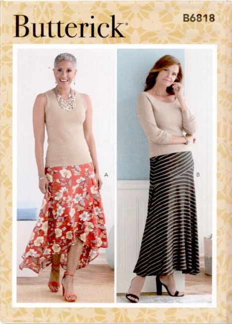 Strih Butterick na sukni vo veľ. 32-40 B6818-A5