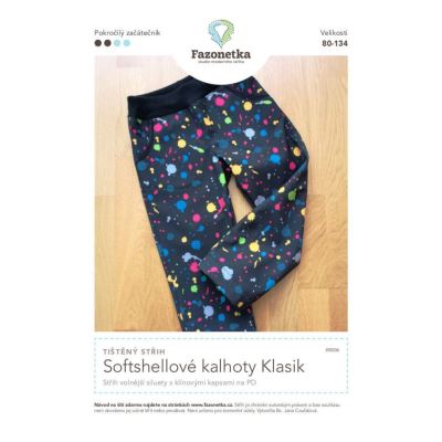 Tlačený strih Fazonetka na softshellové nohavice Klasik vo veľ. 80-134 FA048 Tlačený strih Fazonetka na softshellové nohavice Klasik vo veľ. 80-134 FA048