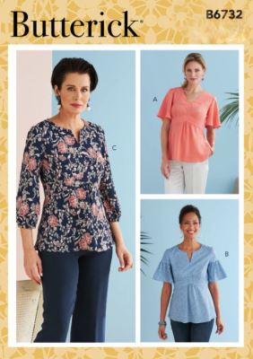 Strih Butterick na dámsku blúzku vo veľkosti 36-44 B6710-A5