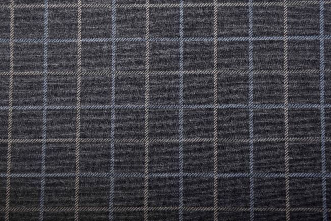 Vzorovaný úplet Punto di Prada v šedej farbe s potlačou kocky DS-GL12