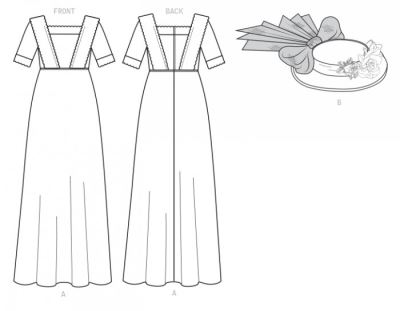 Strih Butterick na historické oblečenie vo veľ. 40-48 B6610-E5 (1)