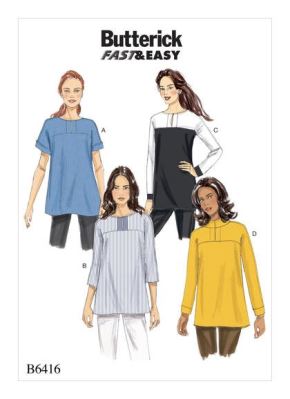 Strih Butterick na dámsku tuniku vo veľkosti 32-40 B6416-A5