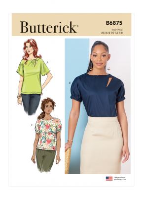 Strih Butterick na dámske tričká vo veľ. 42-50 B6875-F5