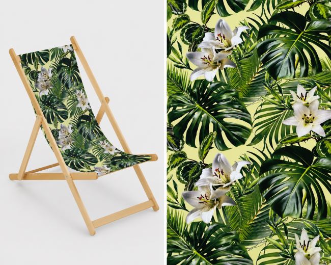 Lehátkovina šírka 44 cm s tropickou potlačou LH46