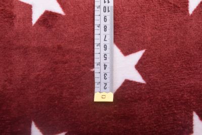 Wellness fleece vo vínovej farbe so vzorom hviezdičiek S2458R-3691 (3)