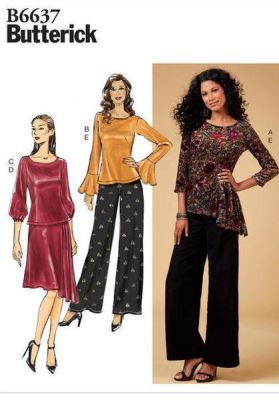 Strih Butterick na dámske oblečenie vo veľ. 40-48 B6637-E5