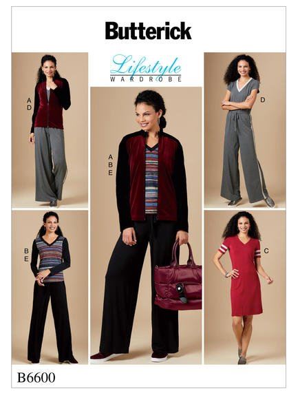 Strih Butterick na dámske oblečenie vo veľkosti Lrg, Wlg, Xxl B6600-ZZ