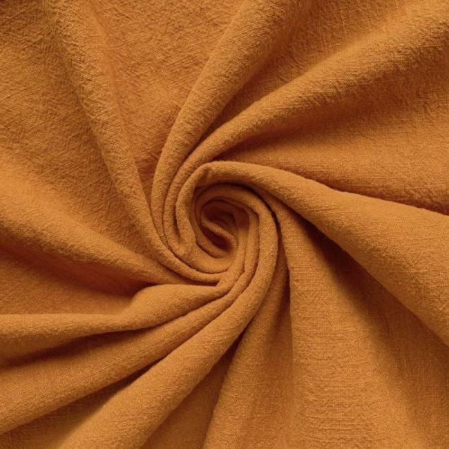 Praný ľan stonewashed v okrovej farbe 02155/580K