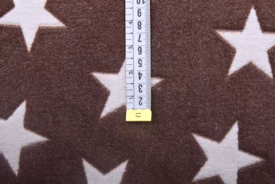 Wellness fleece v hnedej farbe so vzorom hviezdičiek S2458R-3688 (3)