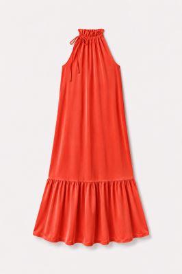 Set na šitie šiat so zaväzovaním z umelého hodvábu Silky v červenej farbe SET94 (1)
