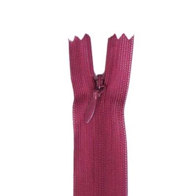 Skrytý zips vínovej farby 45cm I-3W0-45-438