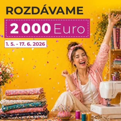 Premeňte nákup v rok šitia zadarmo a výhry za 2 000 €! Premeňte nákup v rok šitia zadarmo a výhry za 2 000 €!