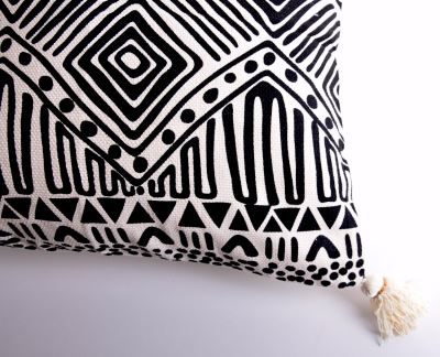 Obliečka na vankúš z Bali v smotanovej farbe s geometrickým vzorom o vel.50x50 cm BALI79 (1)