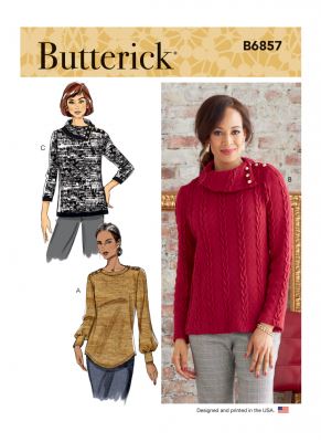 Strih Butterick na dámsku blúzku vo veľ. XS-XXL B6857-A