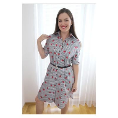 Tlačený strih Fazonetka na dámske košeľové šaty vo veľ. XXS-XXXL FA005 (3)