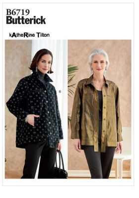 Strih Butterick na dámsky kabátik vo veľkosti XS-XL B6719-A