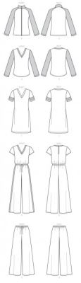Strih Butterick na dámske oblečenie vo veľkosti Lrg, Wlg, Xxl B6600-ZZ (1)