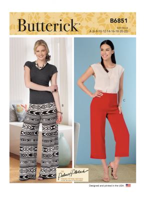 Strih Butterick na dámske nohavice vo veľ. 32-48 B6851-A
