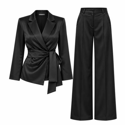 Dámske elegantné sako v čiernej farbe vo veľkosti M ITA-SAK01 (4)