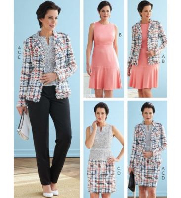 Strih Butterick na dásmky komplet vo veľ. 40-48 B6738-E5