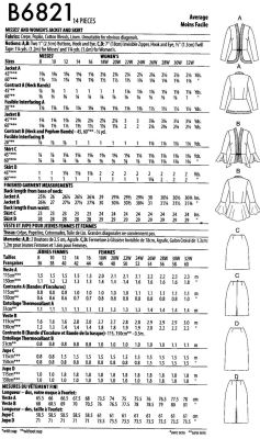 Strih Butterick na sukni a sako vo veľ. 34-42 B6821-B5 (1)