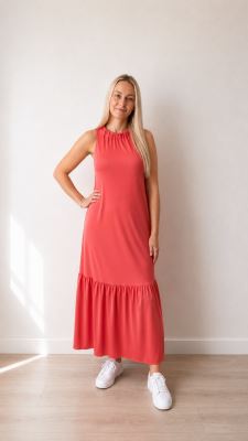 Set na šitie šiat so zaväzovaním z umelého hodvábu Silky v modrej farbe SET99 (2)